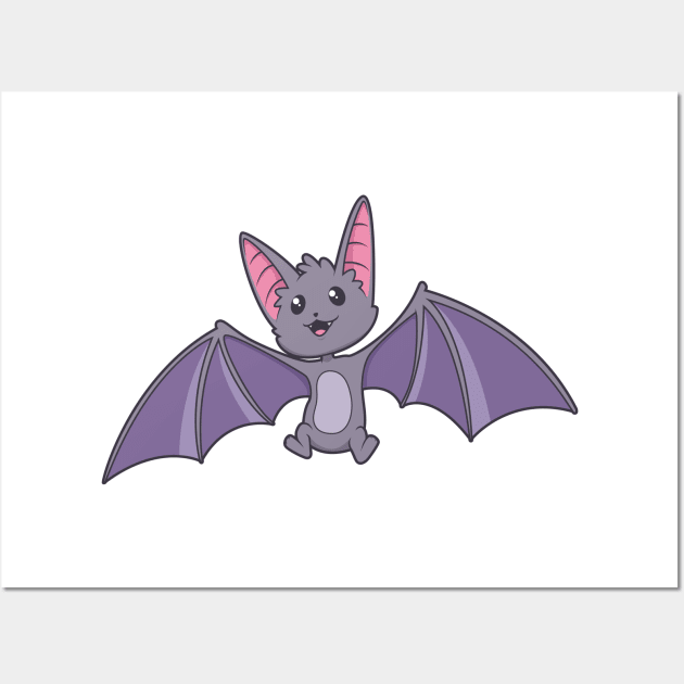 Kawaii Bat Wall Art by Modern Medieval Design